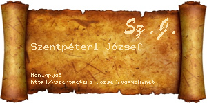 Szentpéteri József névjegykártya