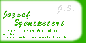 jozsef szentpeteri business card
