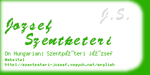 jozsef szentpeteri business card